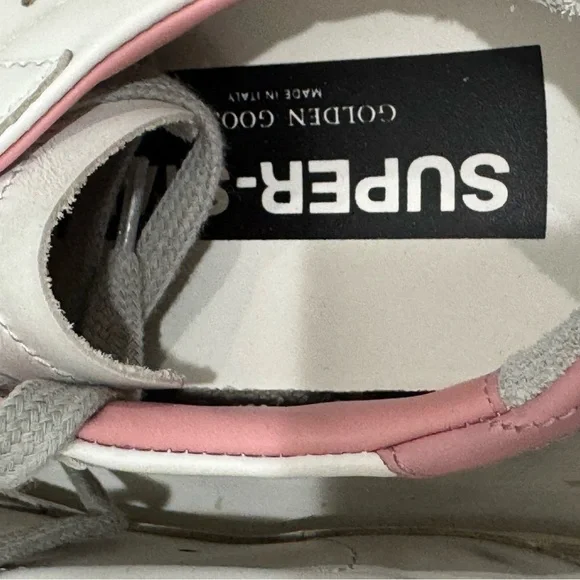 Golden Goose Women's Super Star Sneakers White Light Pink NIB - Picture 12 of 16